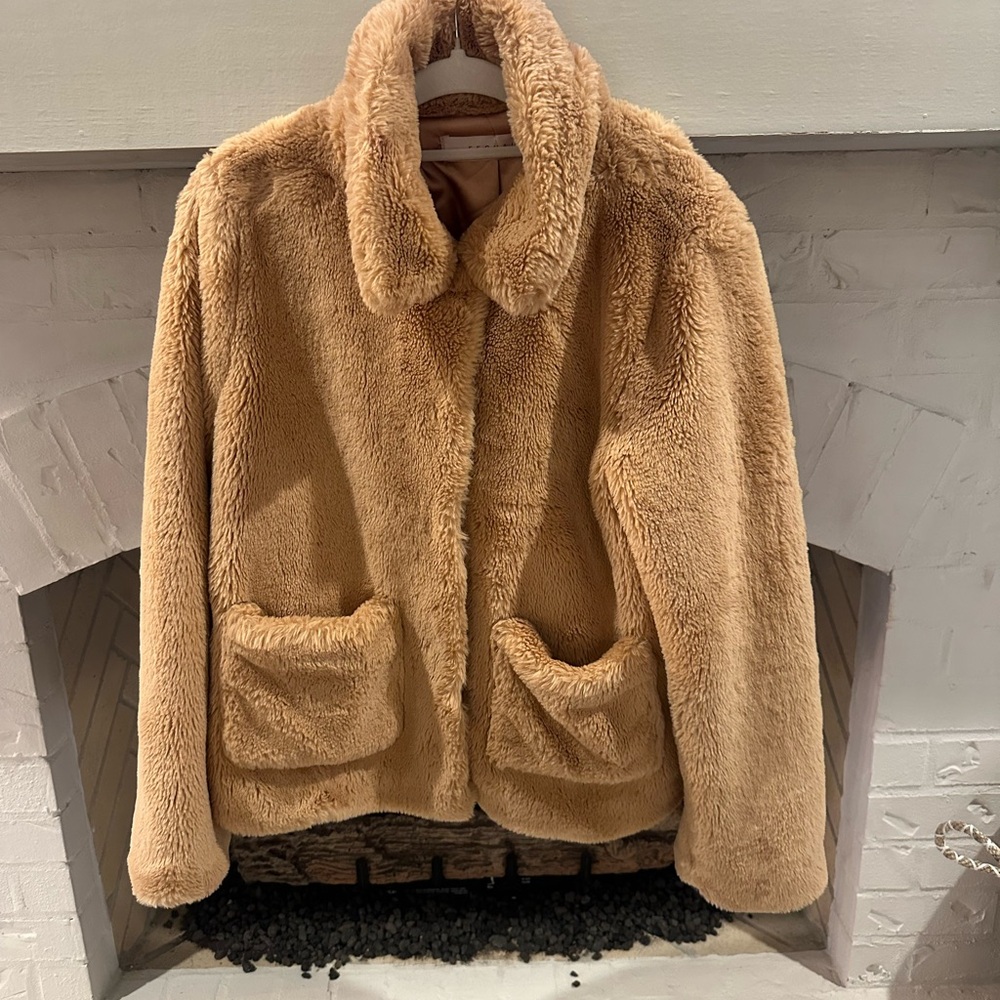 Cozy Tan Faux Fur Jacket